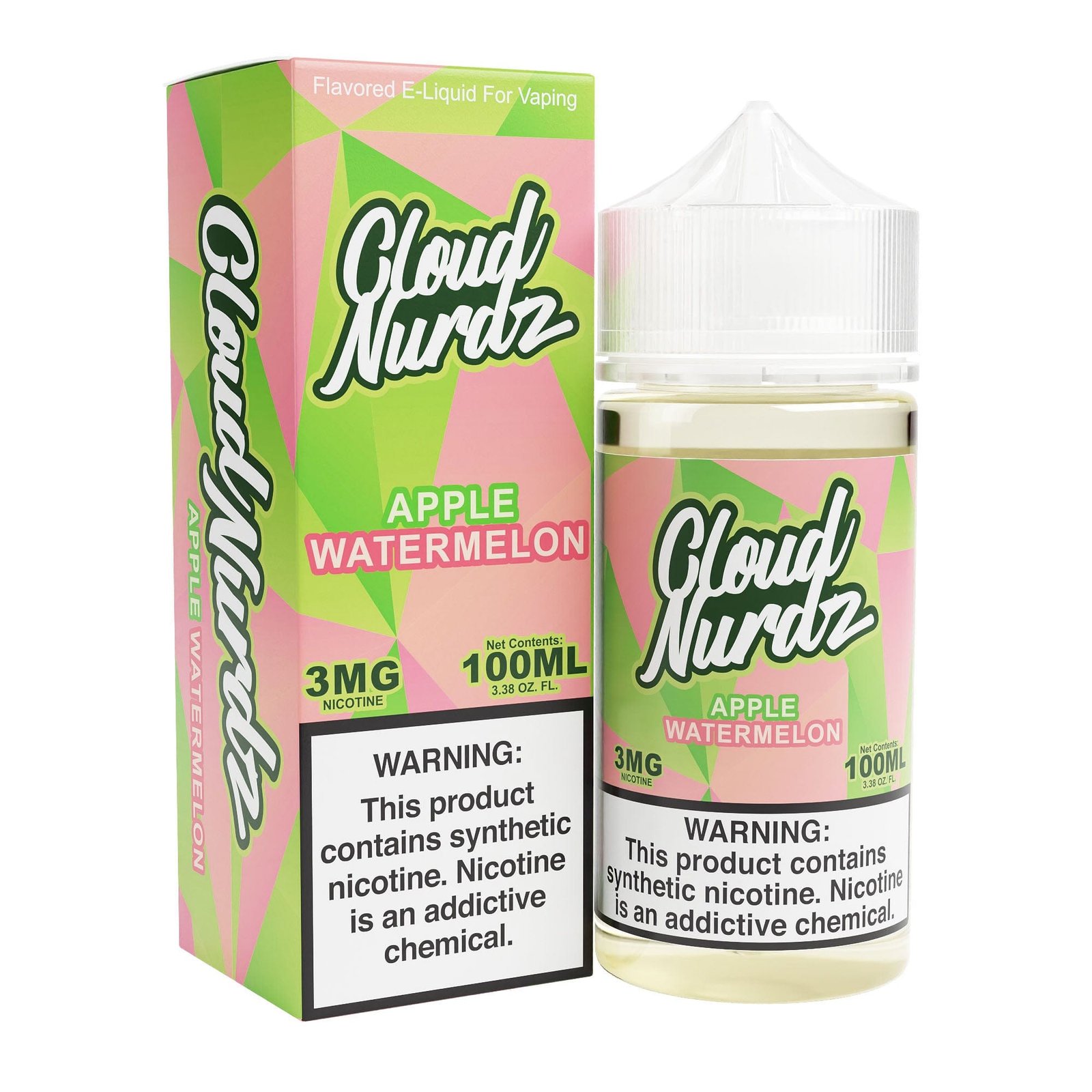 Cloud Nurdz Apple Watermelon 100ml Synthetic