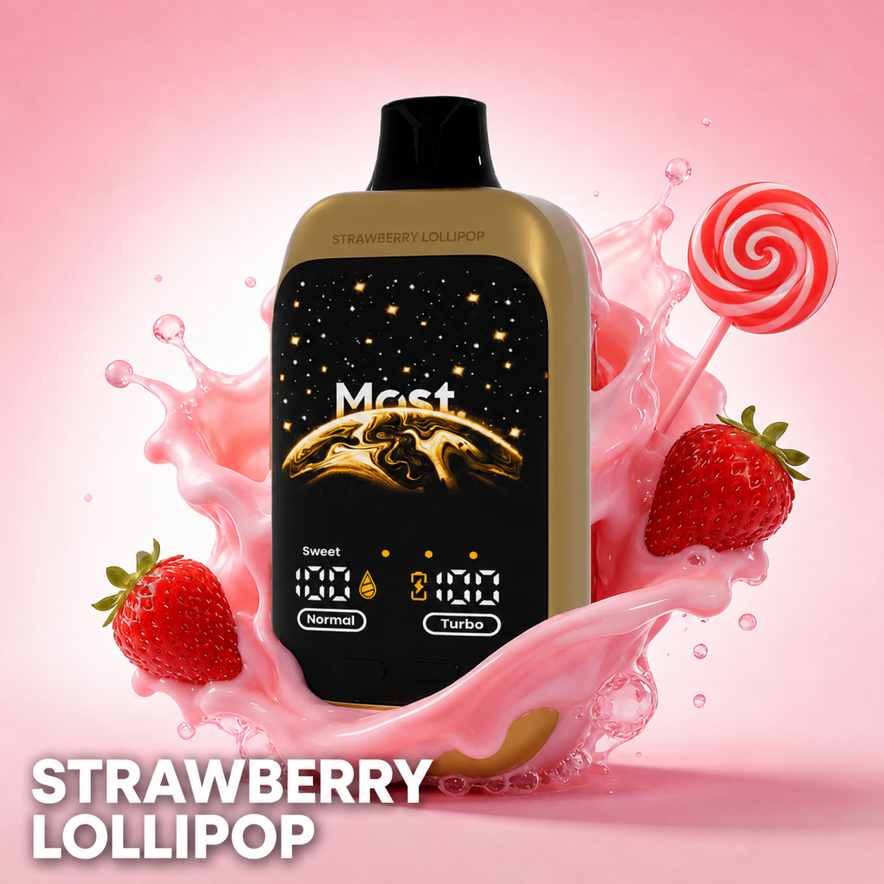 Double Happiness Action Strawberry Lollipop 12000