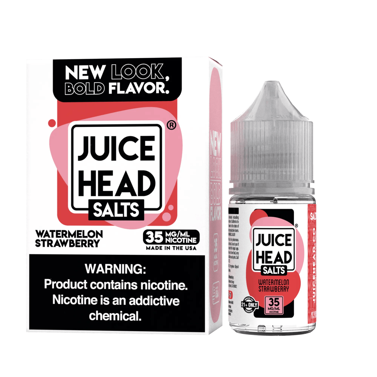Juice Head Watermelon Strawberry Synthetic Nic Salt Vape Juice 30ml for sale at DashVape Australia