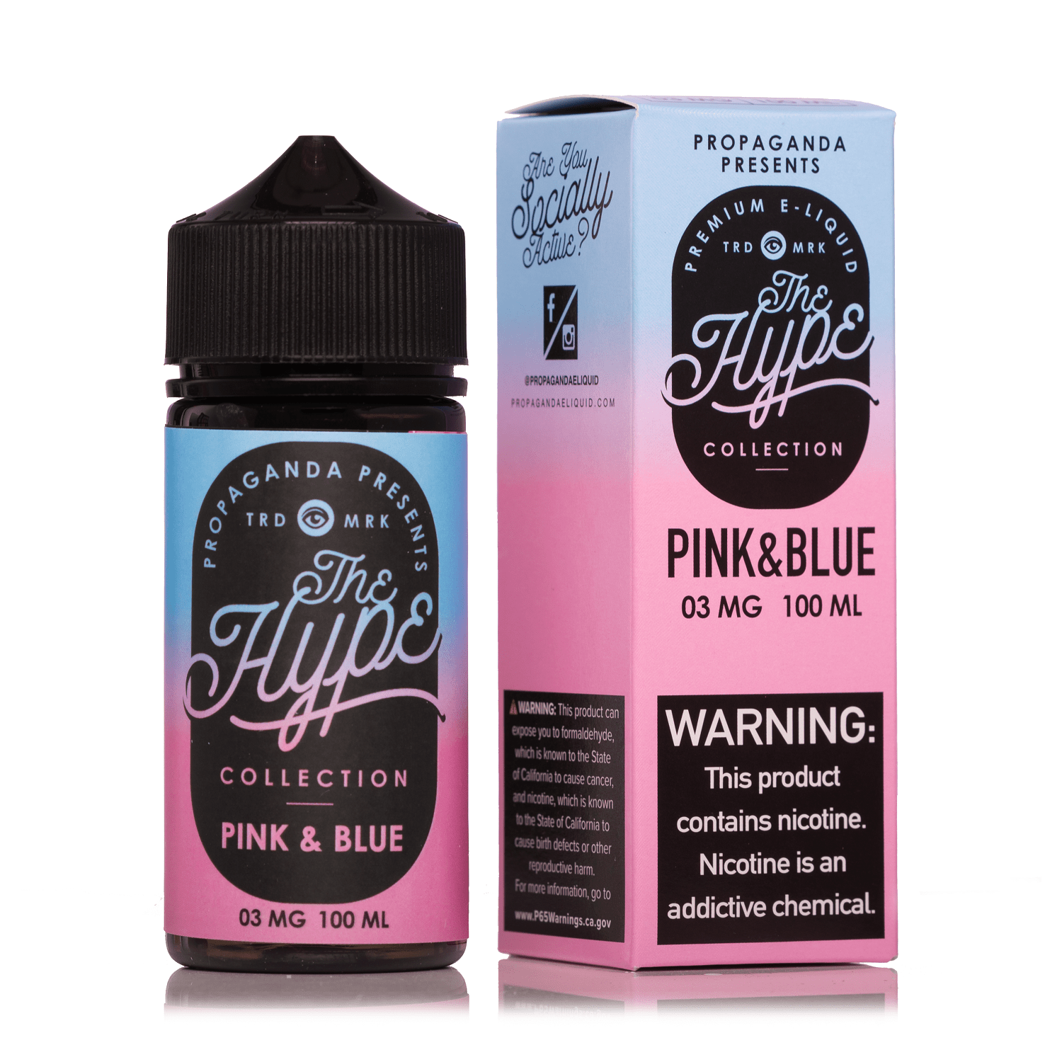 The Hype Pink Blue 100ml Vape