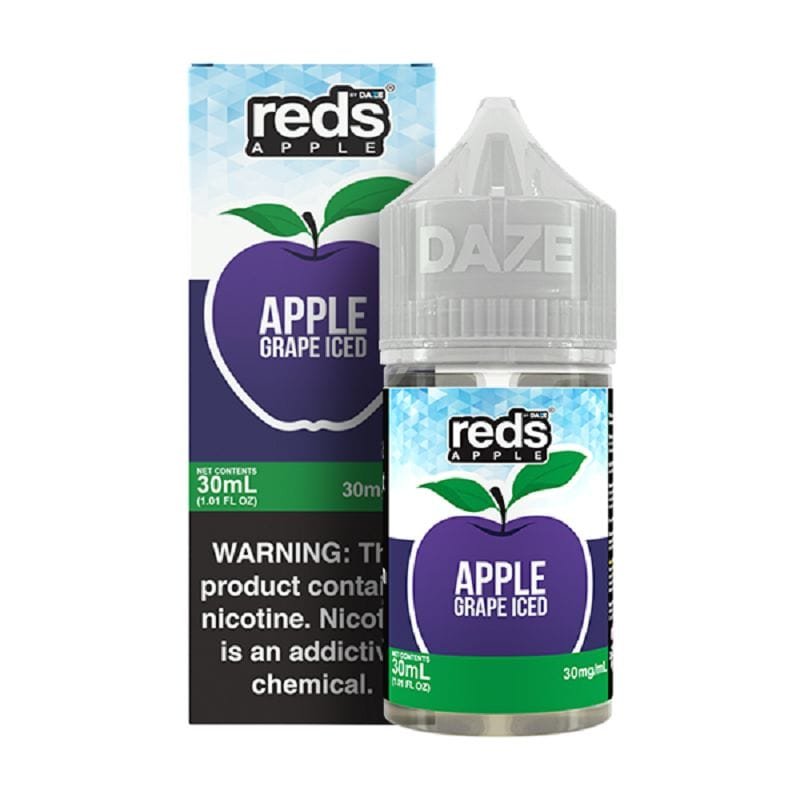 7 Daze Reds Salts Apple Grape Iced Nic Salt Vape Juice 30ml for sale at DashVape Australia